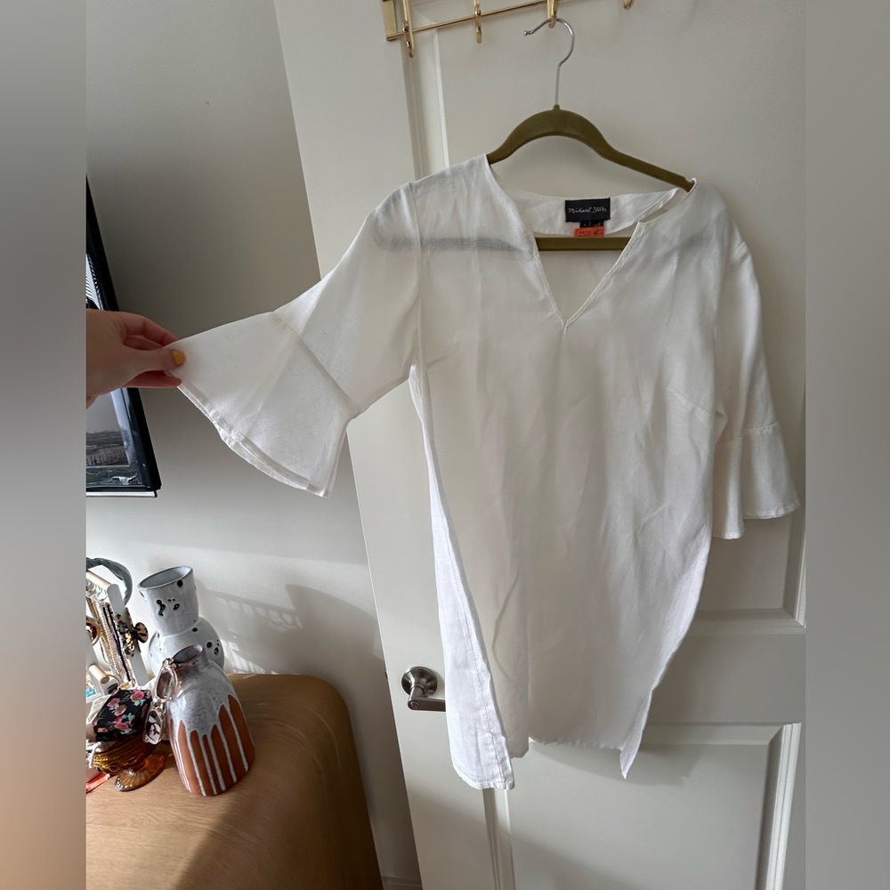 Michael Stars White Linen Dress